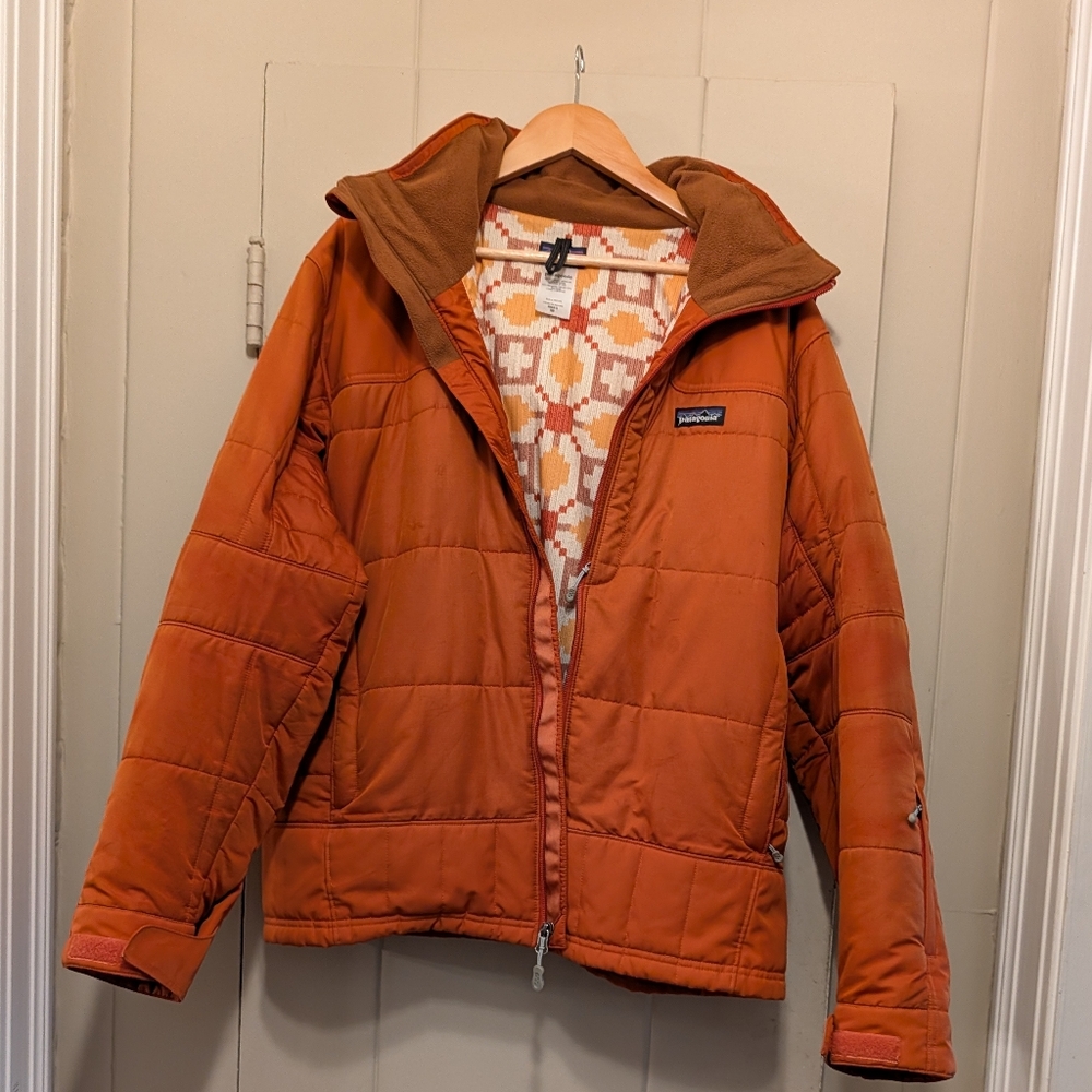 Patagonia Men's Rubicon Rider Hooded Ski Snowboard Jacket Burnt Orange